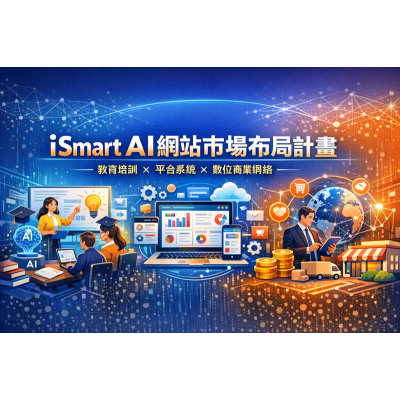iSmart AI網站市場布局計畫 教育培訓×平台系統×數位商業網絡