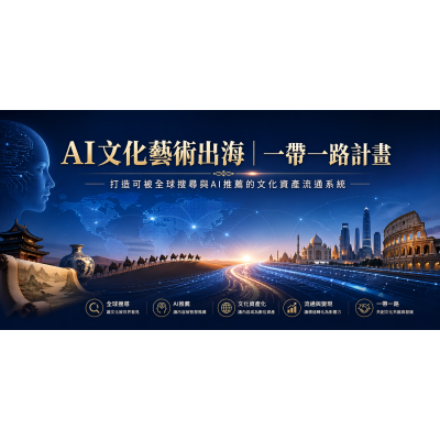 AI文化藝術出海|全球流通計畫圖示 打造AI驅動的文化藝術出海與全球流通生態